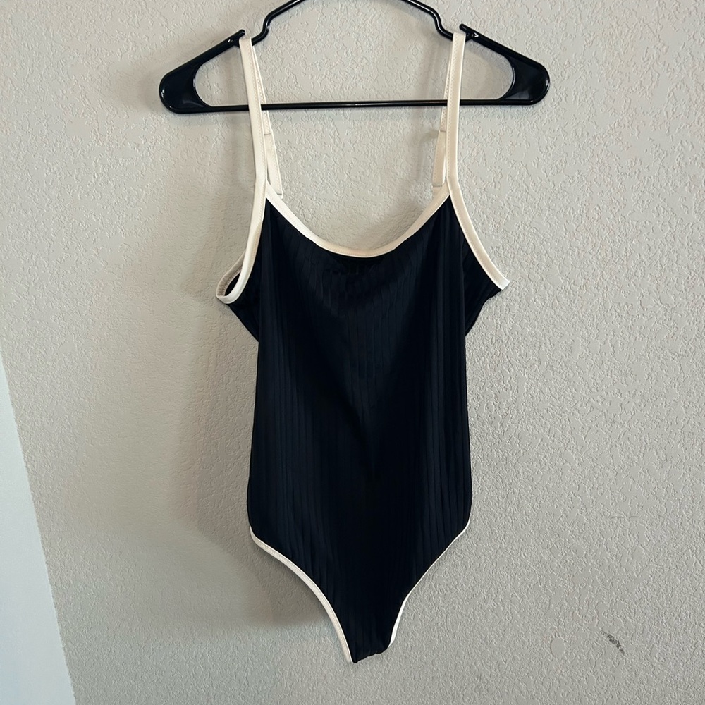Aerie Black and White One Piece Swimsuit